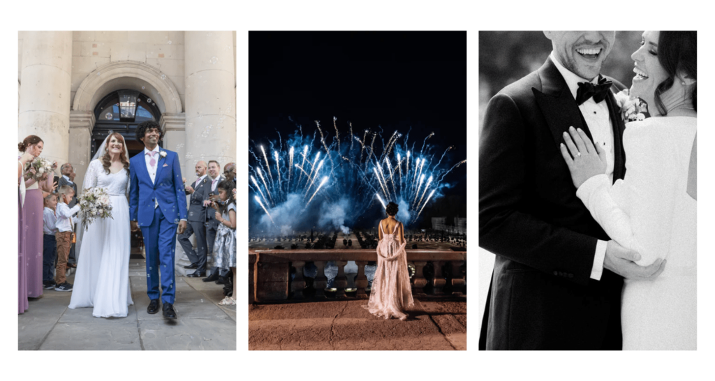 Event Planner: Emma Murray-Jones Weddings and Events. Bride, fireworks, night wedding