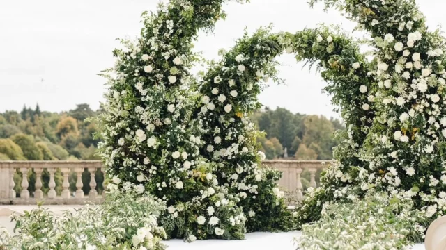 Event Planner: Kristina Kempton. Green foliage wedding aisle, minimalistic simple modern wedding aisle design.