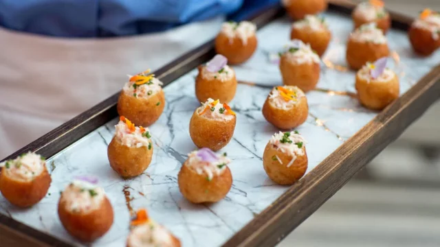 Catering: Rocket Food. wedding canapes