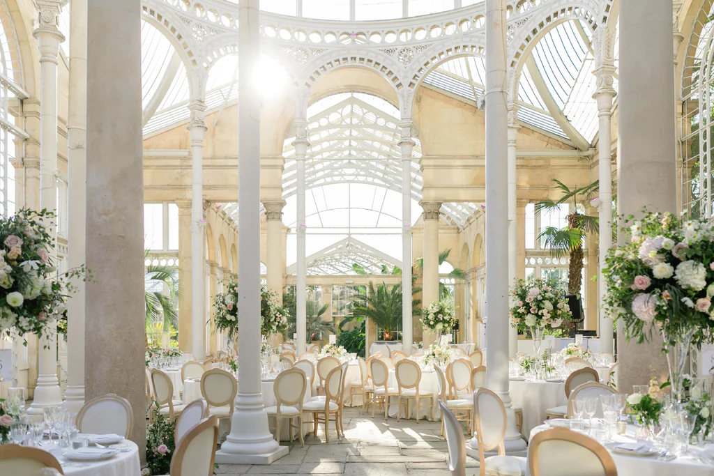 Event Planner: Hannah Hope Events. Wedding Kew Gardens. conservatory ceiling.