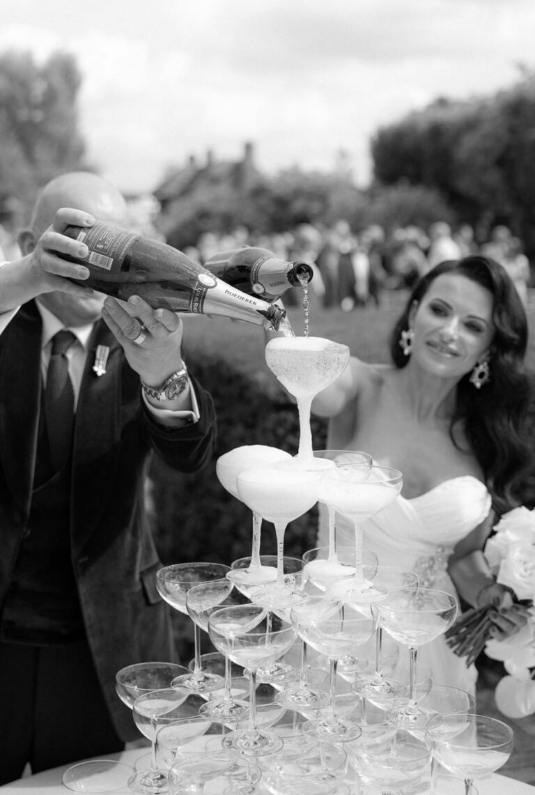 Champagne Tower at Wedding trending 2024